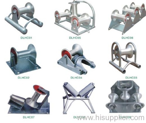 Guide roller/Triple roller/Cable guide and roller stand