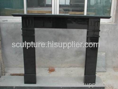 Black stone Fireplace