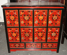 painted wooden cabinet