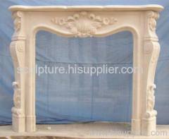 Marble sculpture fireplace