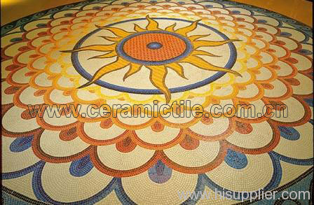 Glass Art Mosaic, Glass Mosaic Floor Tile