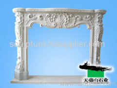 Marble carved fireplace