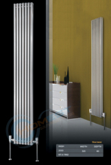 Brushed Fingerprint Free 304 Stainless Steel Vertical Radiators