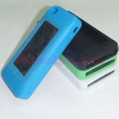 iphone 4G silicone case sheath with 1500 mAh solar charger