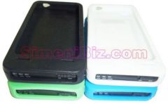 iphone 4G silicone case sheath with 1500 mAh solar charger