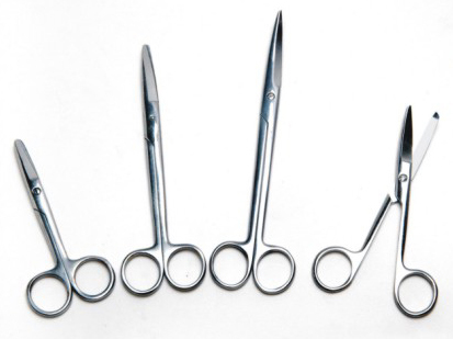 Stainless steel surgical scissors