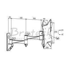 Aluminum LCD wall bracket