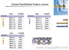 Maxillofacial fixation screws