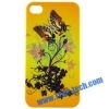 Butterfly and Flowers Back Hard Case Cover