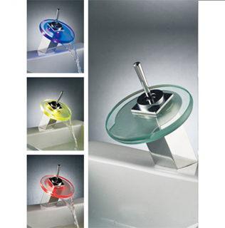 LED Light Basin Mixer