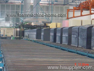 Continuous flexible foam slab