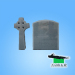 Black Granite tombstone