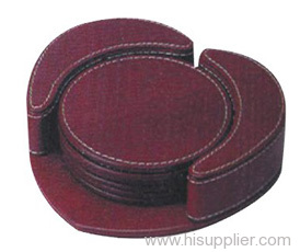 PVC leather coaster