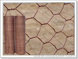 Woven hexagonal wire mesh