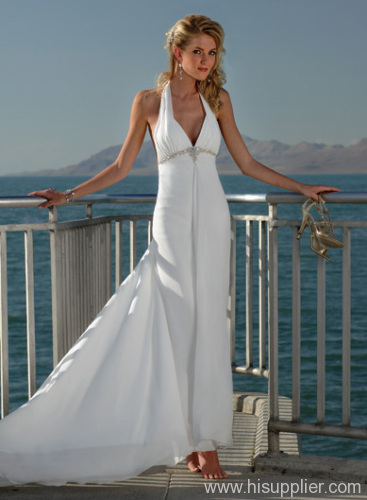 Perfect Halter Beach Wedding Dresses 2012