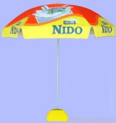 180cm advertising beach umbrella with 150g polyester