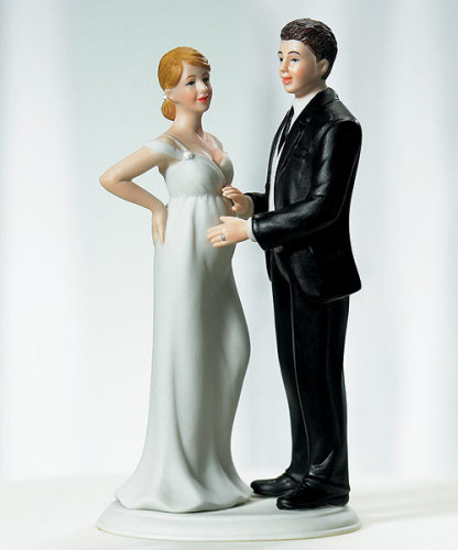 Pregnant Bride Wedding Cake Toppers