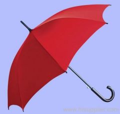 gift umbrella with J handle in red color