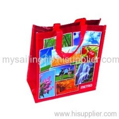 Red Woven PP Shopping Bag