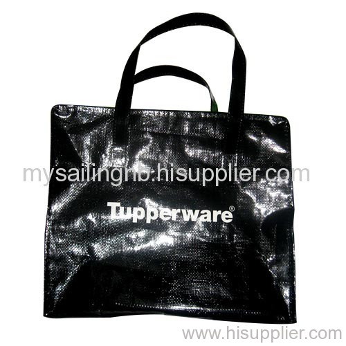 Black PP Woven Shopping Bag