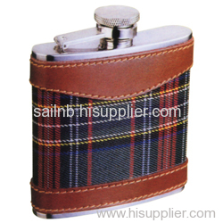 Hip Flask With Leather Wrap