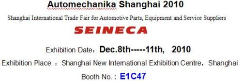 Our Schedule of Automechanika Shanghai 2010