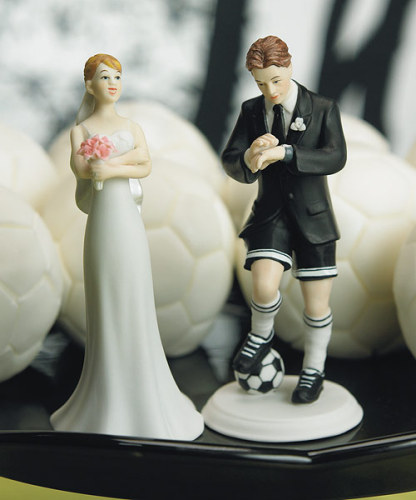 Soccer Player Groom Cake Topper