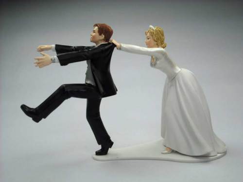 "Now I Have You" Humorous Wedding Cake Topper