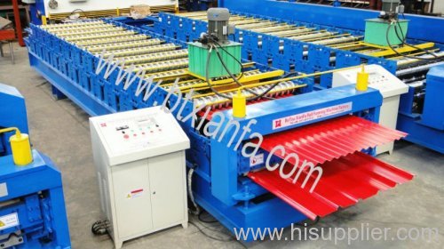 Roofing panel forming machine