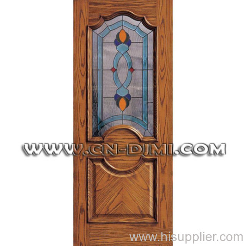 glazed wood door