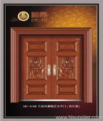 double imitate copper steel security door