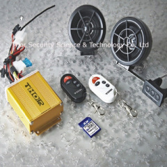 MP3 motorcycle alarm system