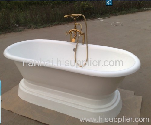 double ended bath with pedestal