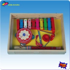 wooden musical instrument set