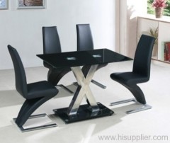 Modern glass dining table