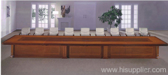 wooden conference table, conference table, meeting table, table