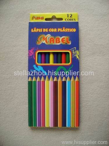 12 color plastic pencil