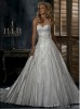 Full A line strapless sweetheart neckline and corset closure gown
