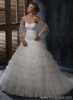 Ballgown dipped neckline and corset closure