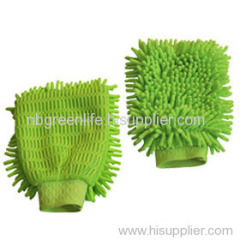 green microfiber glove