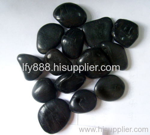 black pebbles stone