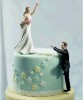 Climbing Groom And Victorious Bride Cake Topper