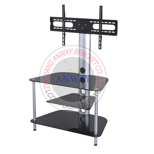 Glass TV Stand with DVD holder