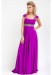 chiffon straight neckline prom dress