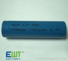 3.7V 1100mAh 17500 Li-ion battery