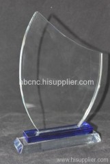 inquiry white glass trophy