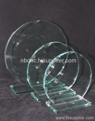 round jade glass trophy