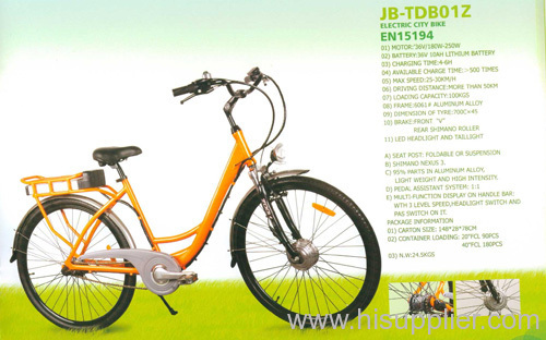 36 v electric city bicycles