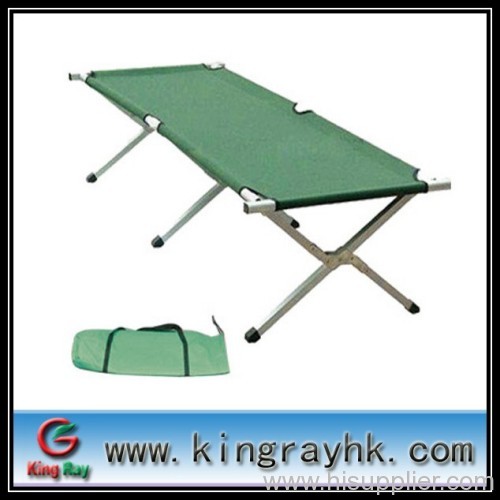 folding camping bed with aluminum frame