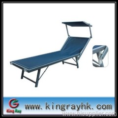 folding beach bed with sunshade